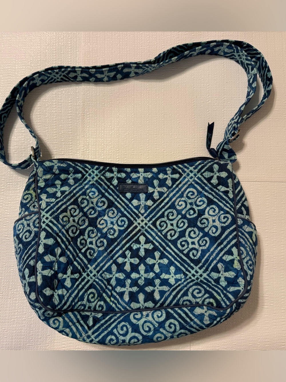 Vera Bradley Quilted Navy Blue Patterned Bag